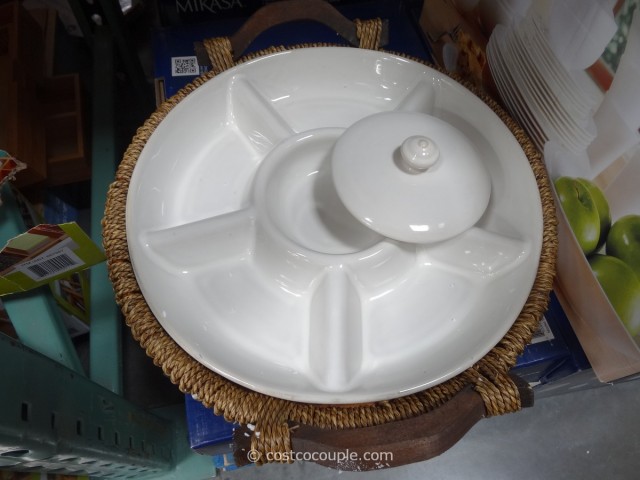 Ceramic Serving Set with Basket Costco 1