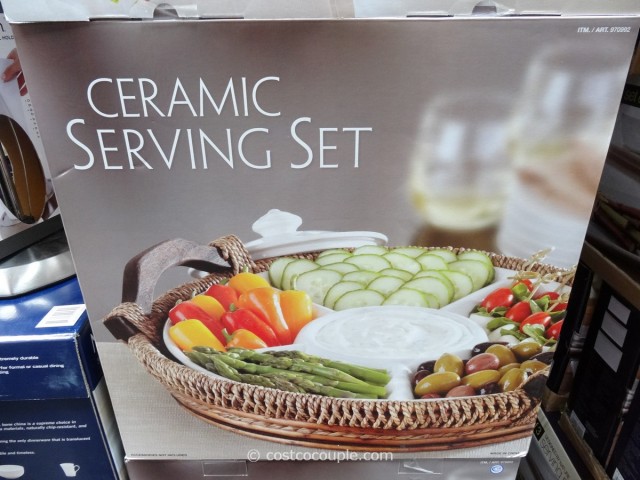 Ceramic Serving Set with Basket Costco 3