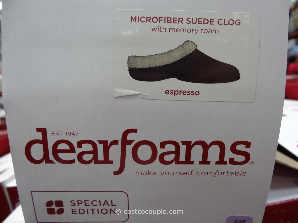 costco dearfoams men's clog slippers