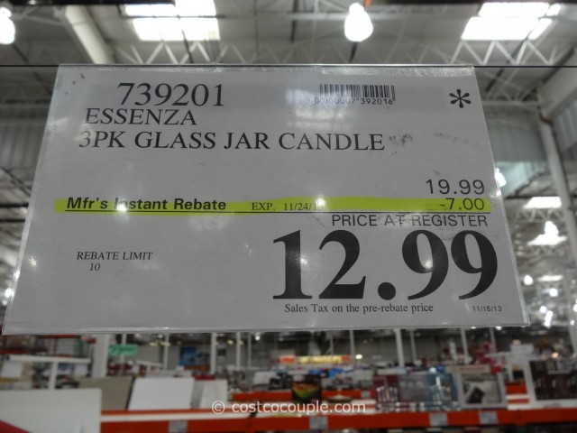 Essenza Glass Jar Candle Costco