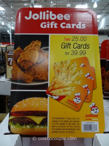 Gift Card Jollibee Costco 1