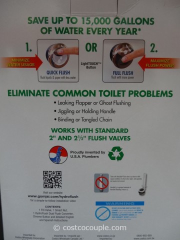 Hydroflush Dual Flush Toilet Conversion Kit Costco 3