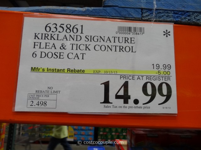 Kirkland Signature Flea and Tick Control for Cats Costco 1