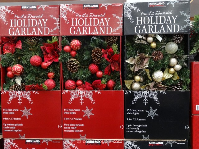 Kirkland Signature Prelit Holiday Garland Costco 2