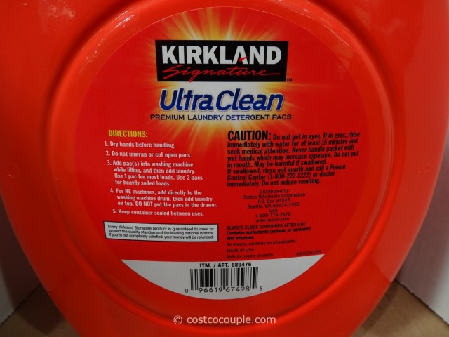 Kirkland Signature Ultra Clean Detergent Pacs Costco 3