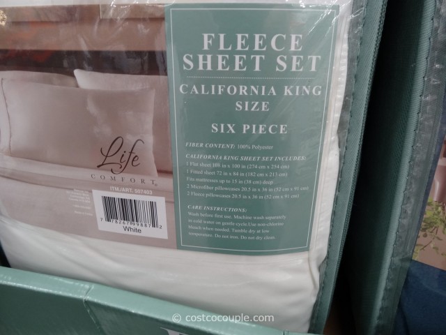 Life Comfort Fleece Sheet Set Costco 1