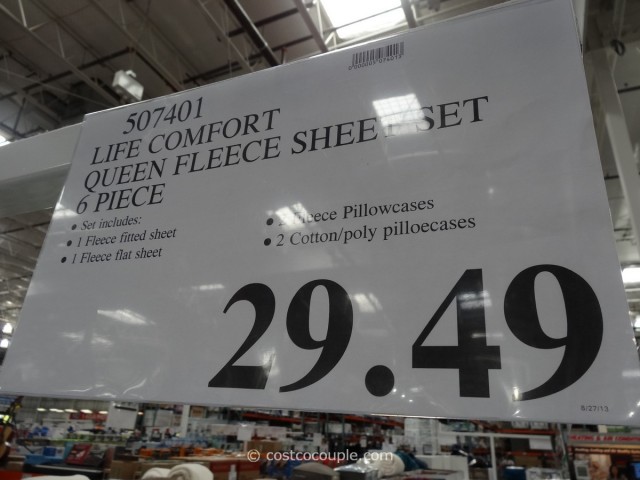 Life Comfort Fleece Sheet Set Costco 6