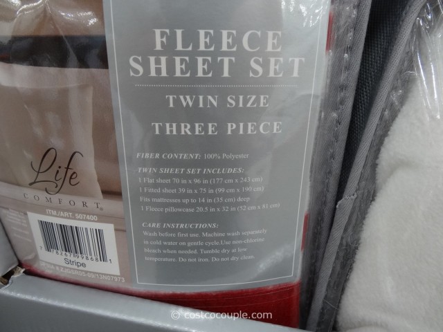 Life Comfort Fleece Sheet Set Costco 7