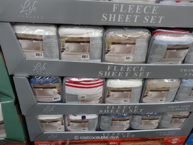 Life Comfort Fleece Sheet Set Costco 8