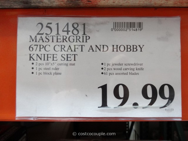MasterGrip Craft and Hobby Knife Set Costco 1