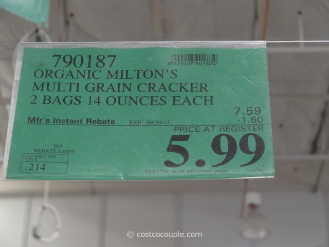 Miltons Organic Multi-Grain Cracker Costco 4