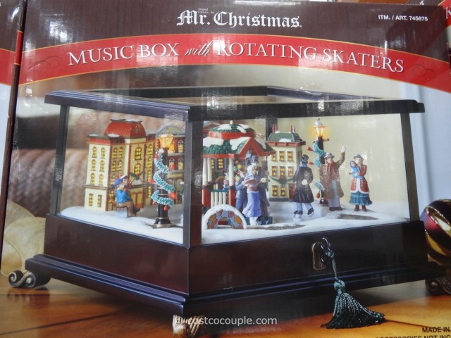 Mr Christmas Music Box with Rotating Skaters Costco 2