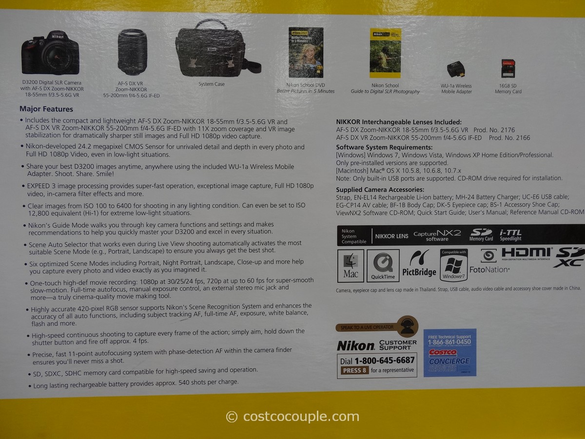 nikon d3200 costco bundle