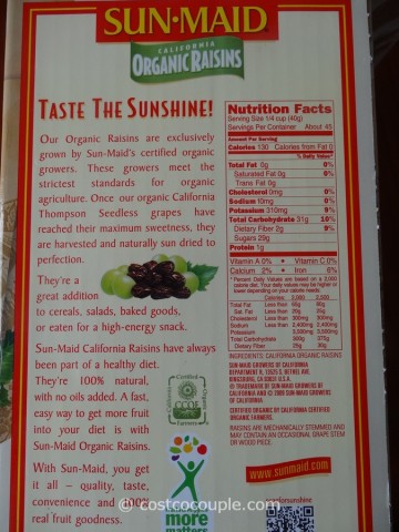 Organic Sunmaid Raisins Costco 3