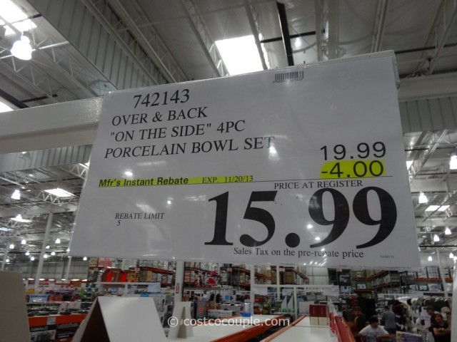 Over and Back Porcelain Bowl Set Costco