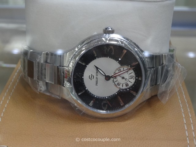 Philip Stein Mens Stainless Steel Black Dial Watch Costco 1