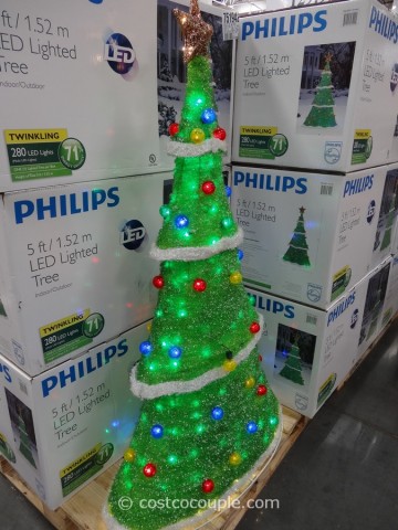 Philips LED Lighted Tinsel Tree Costco 1