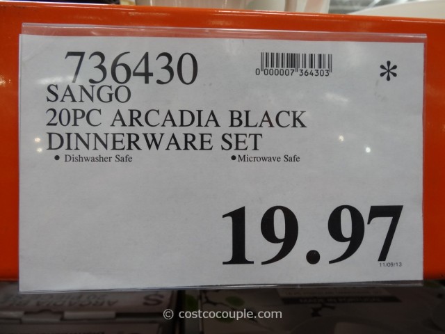 Sango Arcadia Black Dinnerware Set Costco