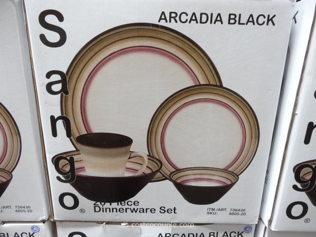 Sango Arcadia Black Dinnerware Set Costco 2