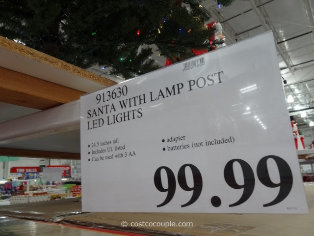 Santa With LED Lamp Post Costco 1