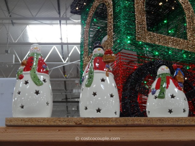 Snowmen With Color Changing LED Lights Costco 1