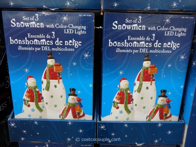 Snowmen With Color Changing LED Lights Costco 3