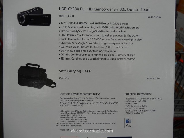 Sony HD Camcorder Costco 4