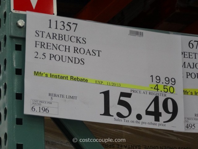 Starbucks French Roast Whole Bean Coffee Costco