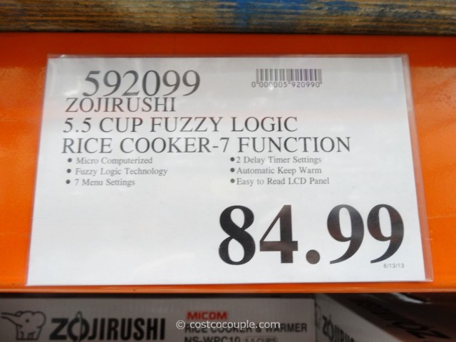 Zojirushi 5.5Cup Fuzzy Logic Rice Cooker Costco 4