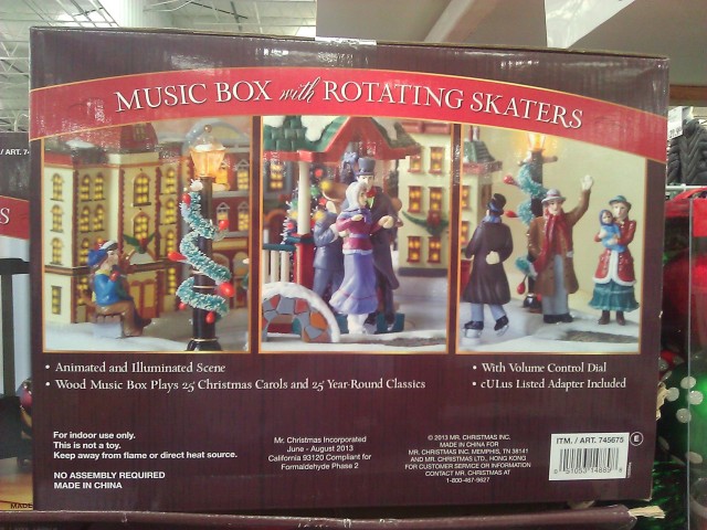 Music Box with Rotating Skaters Costco 1