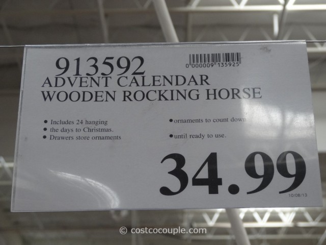 Advent Calendar Wooden Rocking Horse Costco 5