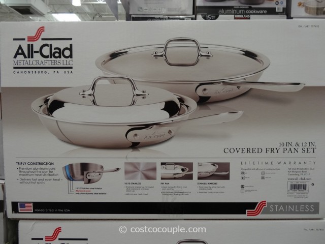 All-Clad Stainless Steel Skillet Set All Clad Stainless Steel Costco