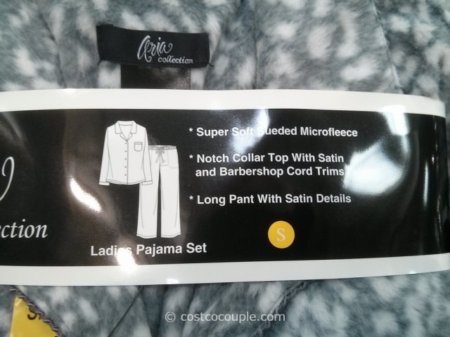 Aria Ladies MicroFleece Pajama Set Costco 4