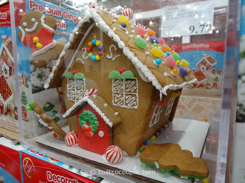 premade gingerbread house