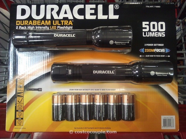 Duracell LED Tactical Flashlight 2 Pack Costco 2