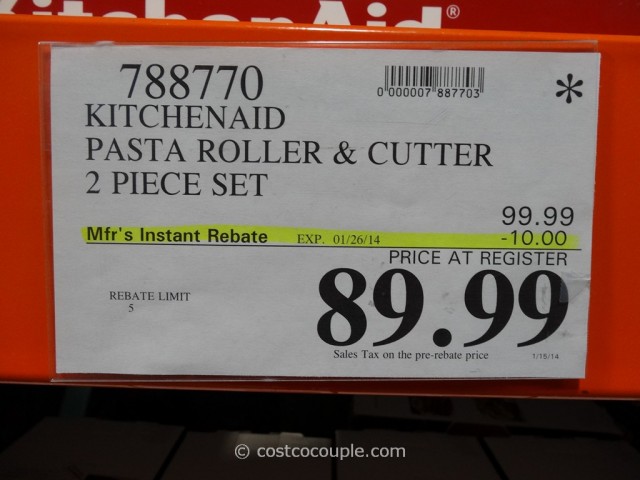 KitchenAid Pasta Roller and Cutter Set Costco