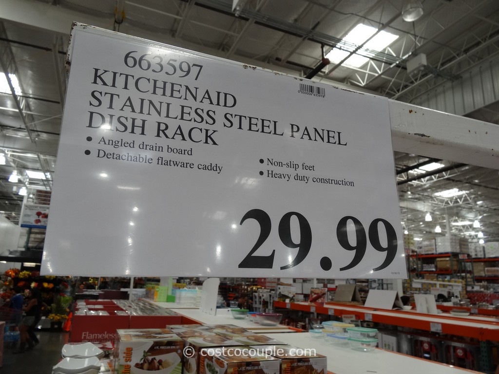 KitchenAid Stainless Steel Dish-Drying Rack Costco  Dish rack drying, Kitchen  rack, Drying rack kitchen