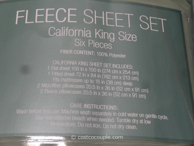 Life Comfort Cal King Fleece Sheet Set Costco 2