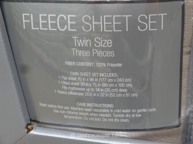 Life Comfort Twin Fleece Sheet Set Costco 1