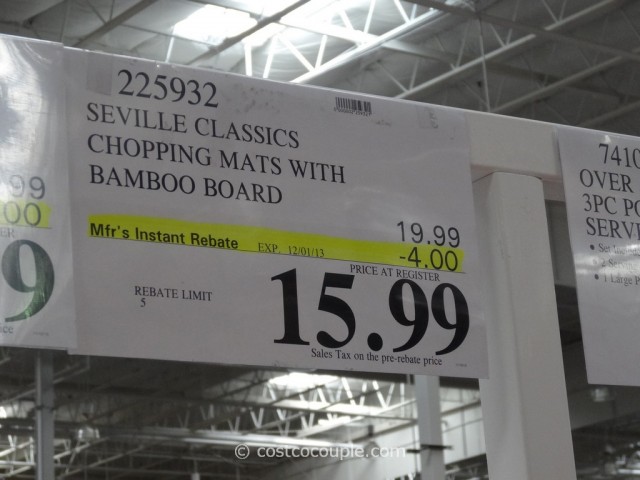 Seville Classics Chopping Mats with Bamboo Board Costco