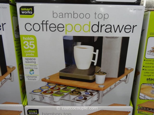 SmartWorks Bamboo Top Coffee Pod Drawer Costco  3