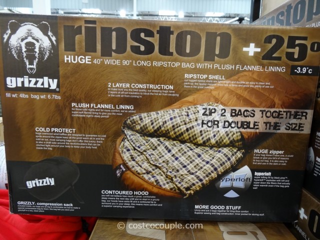 Bold Inc Grizzly Ripstop Sleeping Bag Costco 3