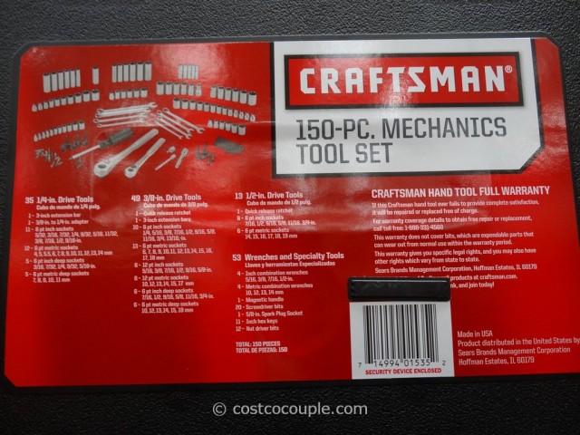Craftsman 150-Piece Mechanics Tool Set Costco 5