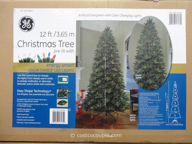 GE 12 Feet Prelit LED Christmas Tree Costco 4