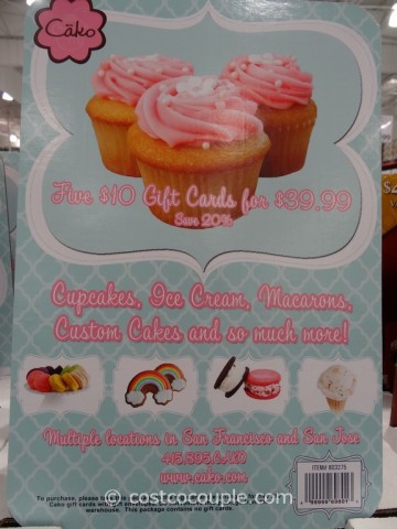 Gift Card Cako Bakery Costco 3