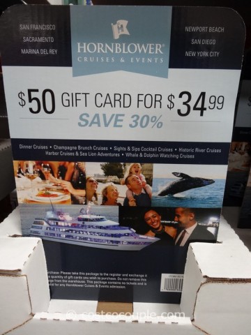 Gift Card Hornblower Cruises Costco 1