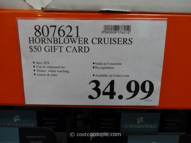 Gift Card Hornblower Cruises Costco 2