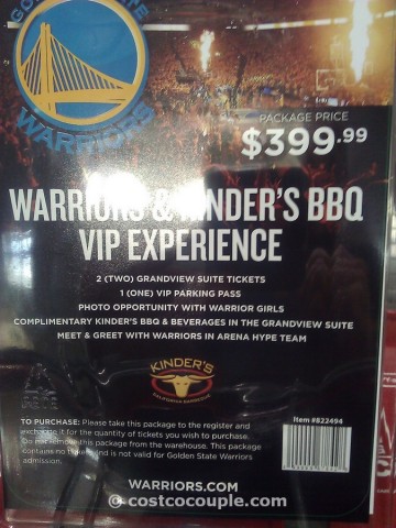 Golden State Warriors VIP Package for 2 Costco 1