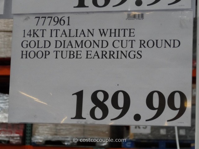 Italian 14kt Diamond Cut Hoop Earrings Costco 6