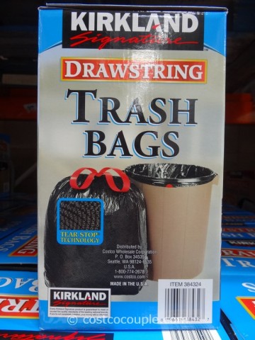 Kirkland Signature 33 Gal Drawstring Trash Bags Costco 2